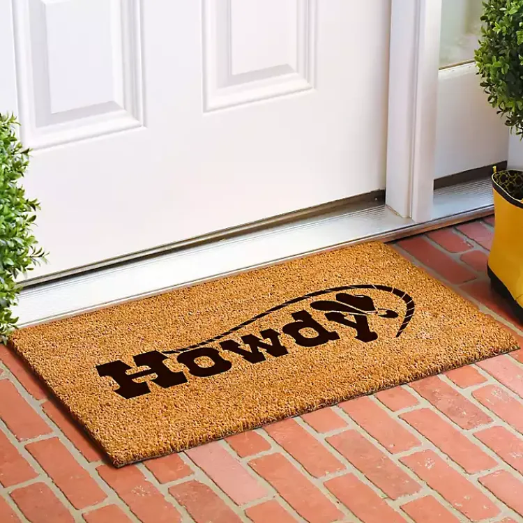 Kirklands Home Doormats|Howdy Cowboy Hat Doormat