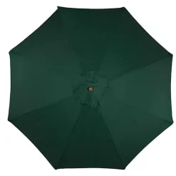 Kirklands Home Outdoor Accent Furniture|Hunter 8 ft. Wooden Pulley Umbrella Green