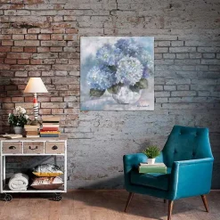 Kirklands Home Canvas Art|Hydrangea s Giclee Canvas Art Print, 18x18 Blue