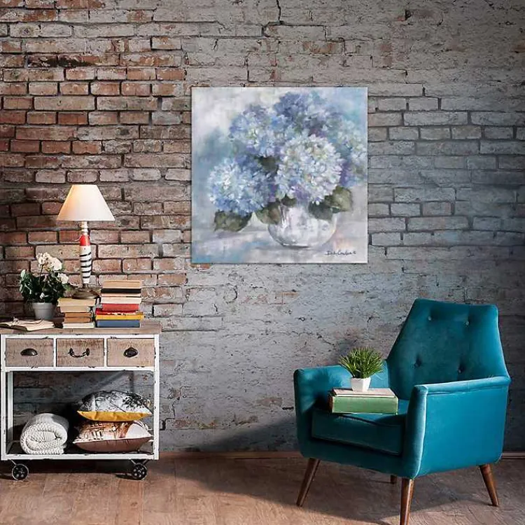 Kirklands Home Canvas Art|Hydrangea s Giclee Canvas Art Print, 18x18 Blue