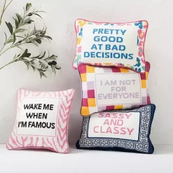Discount I Am Not For Everyone Needlepoint Throw Pillow Pillows