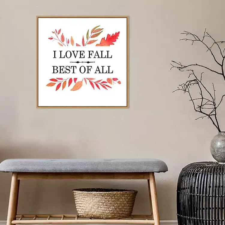 I Love Fall Best Leaves Framed Wall Art Fall