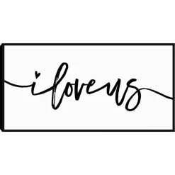 Kirklands Home Wall Quotes & Signs|I Love Us Framed Canvas Art Print, 25x13 in.