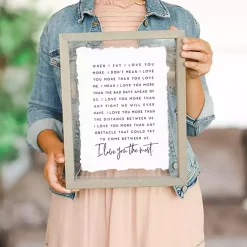 Kirklands Home Wall Quotes & Signs|I Love You Most Framed Wall Plaque