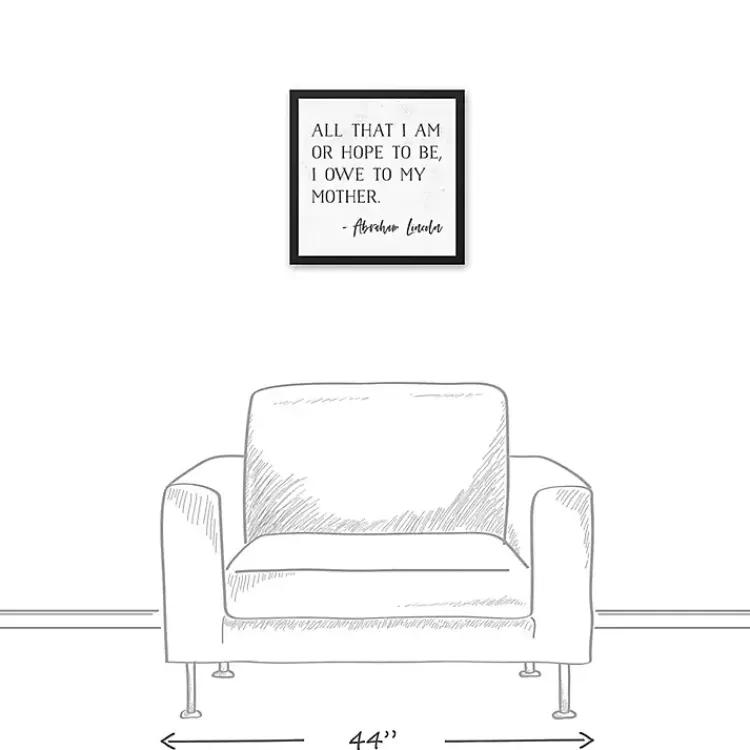 Kirklands Home Wall Quotes & Signs|I Owe to My Mother Framed Canvas Art Print