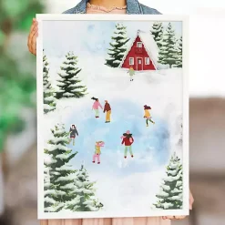 Online Ice Skating Framed Art Print Christmas Art & Wall Decor