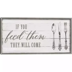 Kirklands Home Wall Quotes & Signs|If You Feed Them Framed Canvas Art Print