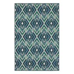 Kirklands Home Outdoor Rugs|Ikat Diamonds Jenn Outdoor Rug, 6x9