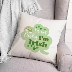 Best I'm Not Lucky I'm Irish Throw Pillow St Patricks Day Decorations