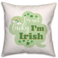 Best I'm Not Lucky I'm Irish Throw Pillow St Patricks Day Decorations