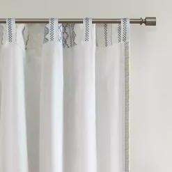 Kirklands Home Curtains & Drapes|Imani Chenille Stripe Curtain Panel, 84 in. Blue