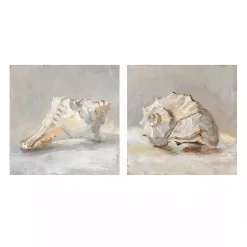 Kirklands Home Canvas Art|Impressionist Shell Canvas Art Prints, Set of 2 Tan
