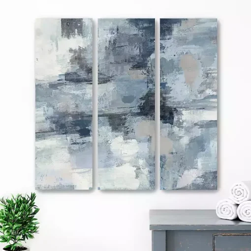 Kirklands Home Canvas Art|In The Indigo Clouds Canvas Art Prints, Set of 3