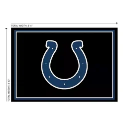 Kirklands Home Area Rugs|Indianapolis Colts Area Rug, 4x6 Black