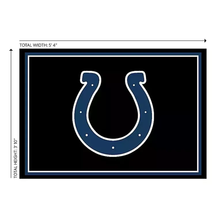 Kirklands Home Area Rugs|Indianapolis Colts Area Rug, 4x6 Black