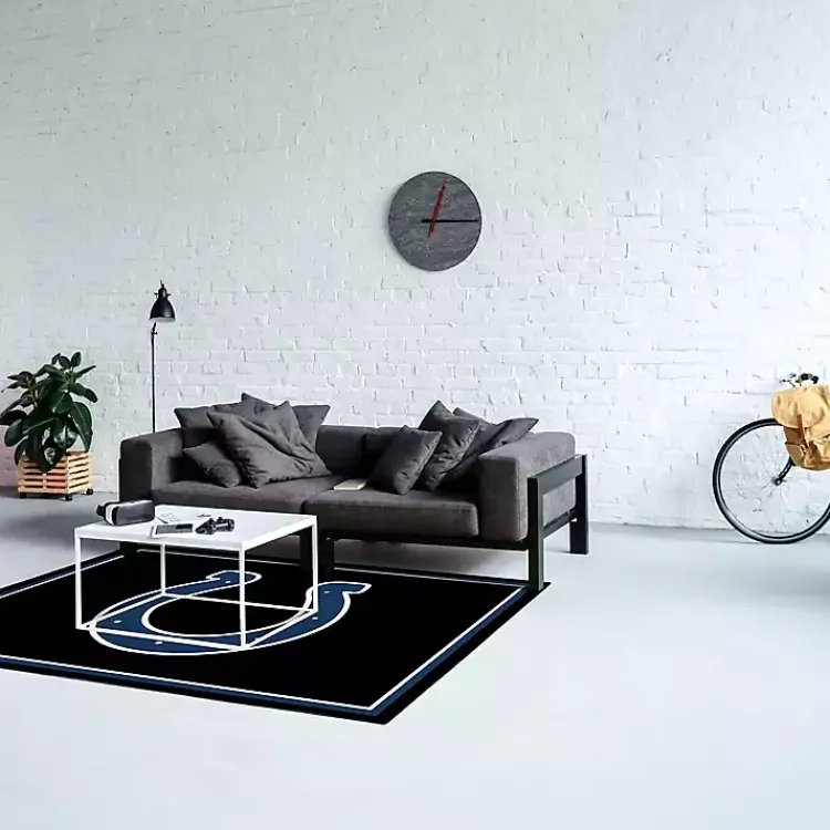 Kirklands Home Area Rugs|Indianapolis Colts Area Rug, 4x6 Black