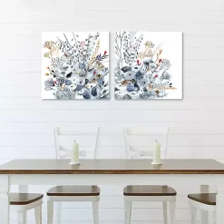 Kirklands Home Canvas Art|Indigo and Ochre 2-pc. Canvas Art Set