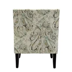 Kirklands Home Accent Chairs|Indigo and Yellow Floral Upholstered Accent Chair