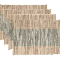 Kirklands Home Table Linens|Indigo Banded 4-pc. Placemat Set