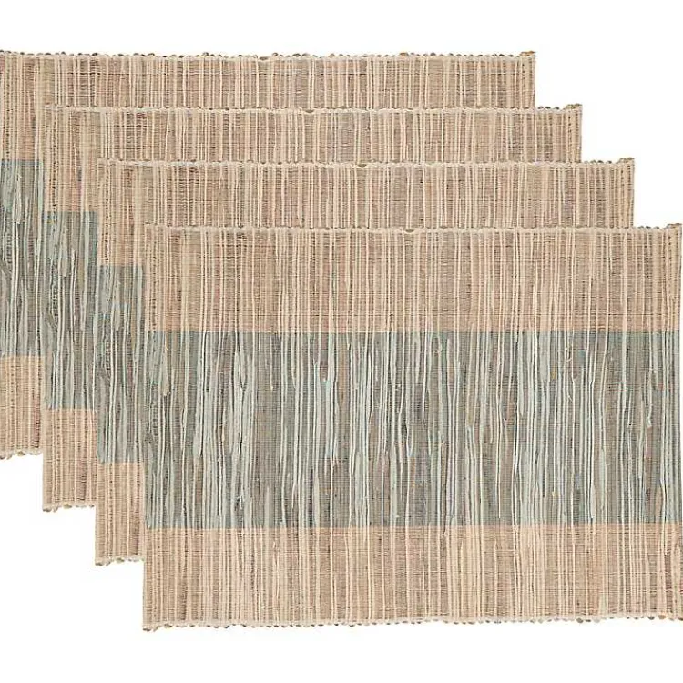 Kirklands Home Table Linens|Indigo Banded 4-pc. Placemat Set