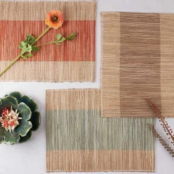 Kirklands Home Table Linens|Indigo Banded 4-pc. Placemat Set