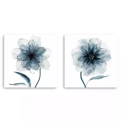 Kirklands Home Canvas Art|Indigo Bloom Canvas Art Prints, Set of 2