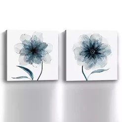 Kirklands Home Canvas Art|Indigo Bloom Canvas Art Prints, Set of 2