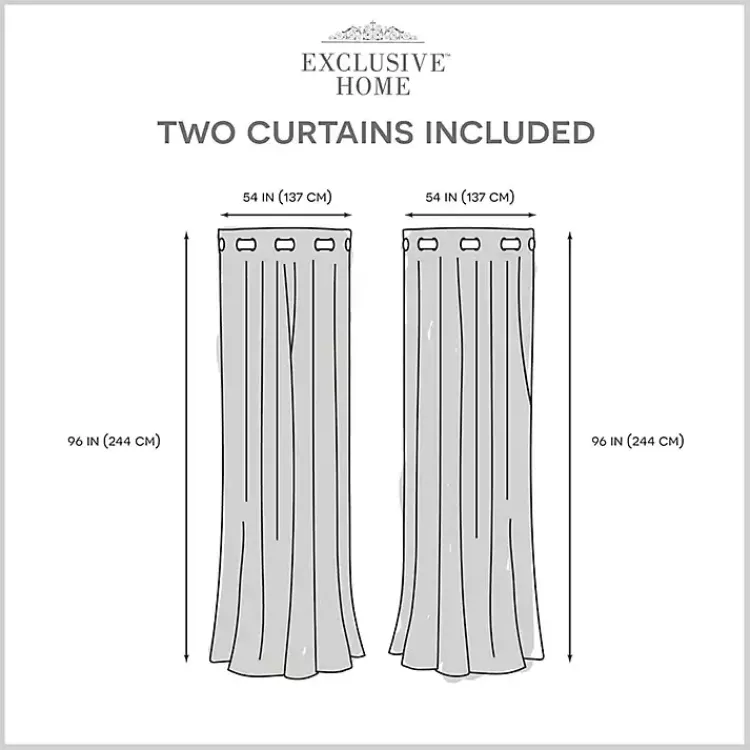 Kirklands Home Curtains & Drapes|Indigo Floral 2-pc. Curtain Panel Set, 96 in.
