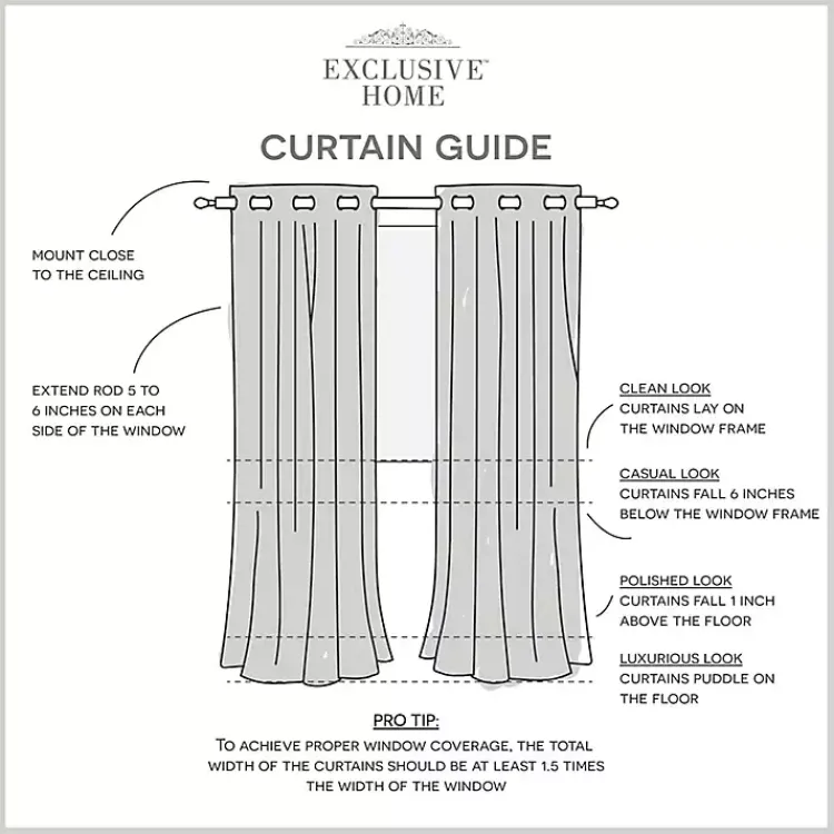 Kirklands Home Curtains & Drapes|Indigo Floral 2-pc. Curtain Panel Set, 96 in.