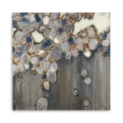 Kirklands Home Canvas Art|Indigo Oyster Shells Abstract Canvas Art Print