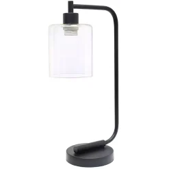 Kirklands Home Table Lamps|Industrial Black Iron Desk Lamp Clear