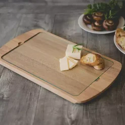 Kirklands Home Serving & Entertaining|Iowa Hawkeyes Wood and Glass Serving Board