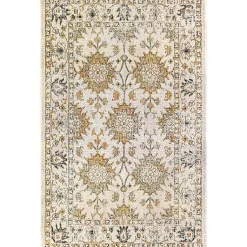 Kirklands Home Outdoor Rugs|Irene Yellow Daffodil Outdoor Area Rug, 4x7