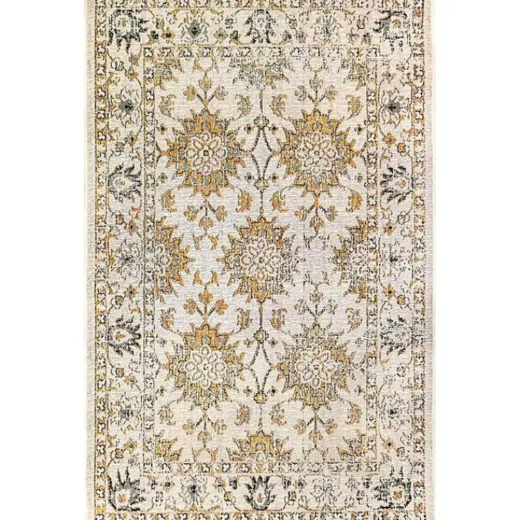 Kirklands Home Outdoor Rugs|Irene Yellow Daffodil Outdoor Area Rug, 4x7