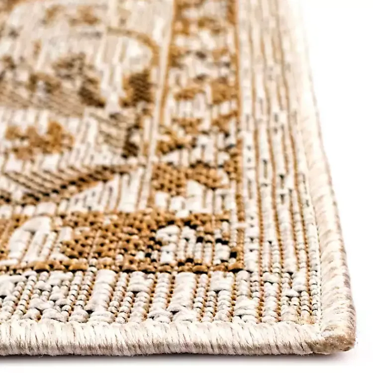 Kirklands Home Outdoor Rugs|Irene Yellow Daffodil Outdoor Area Rug, 4x7