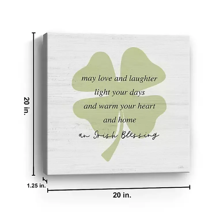 Sale Irish Blessing Canvas Art Print, 20x20 in. St Patricks Day Decorations