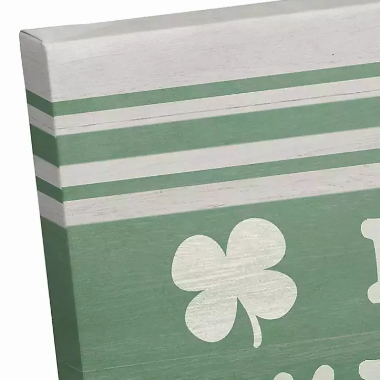 Sale Irish Kisses & Shamrock Wishes Canvas Art Print St Patricks Day Decorations