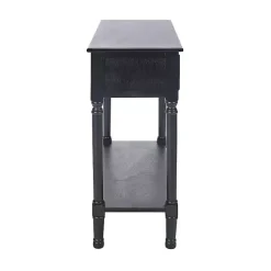 Kirklands Home Console Tables|Irma Textured Drawers Console Table Black