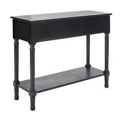 Kirklands Home Console Tables|Irma Textured Drawers Console Table Black