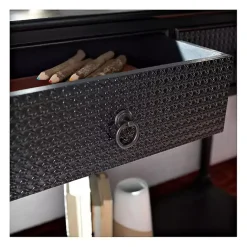 Kirklands Home Console Tables|Irma Textured Drawers Console Table Black