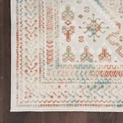 Kirklands Home Area Rugs|Irsia White Traditional Area Rug, 5x7