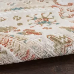 Kirklands Home Area Rugs|Irsia White Traditional Area Rug, 5x7