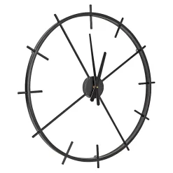 Kirklands Home Clocks|Isaac Black Modern Wall Clock