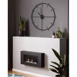 Kirklands Home Clocks|Isaac Black Modern Wall Clock