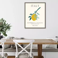 Kirklands Home Canvas Art|Italy Lemon Poster Framed Canvas Art Print