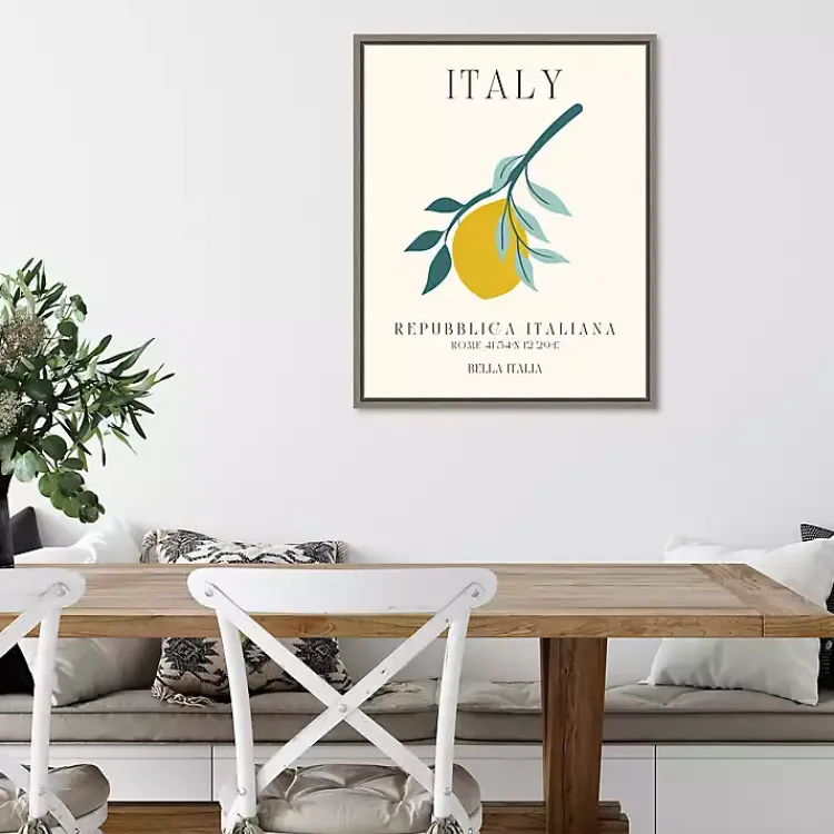 Kirklands Home Canvas Art|Italy Lemon Poster Framed Canvas Art Print