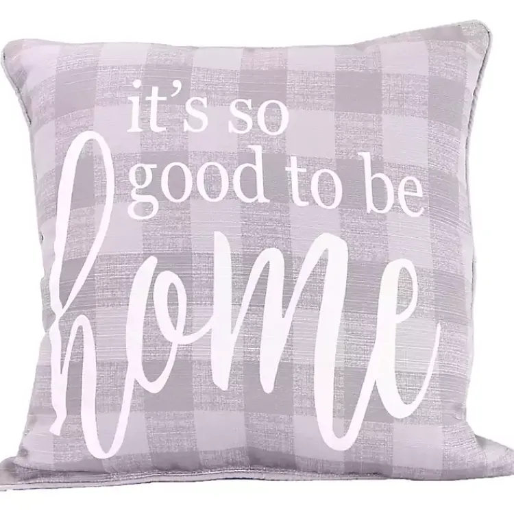 New It's Good to Be Home Plaid Pillow Pillows