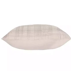 Ivory & Lilac Handwoven Plaid Throw Pillow Pillows
