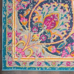 Kirklands Home Area Rugs|Ivory & Multi Floral Medallion Area Rug, 6x9