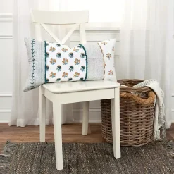 Online Ivory & Multicolor Botanical Lumbar Pillow Pillows